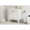 Meuble-lavabo 30 po avec lavabo, deux portes avec tablette, charnières de porte à fermeture en douceur, style rétro, blanc