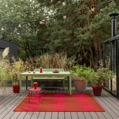 Habitat Festival pois rouge pour l'extérieur