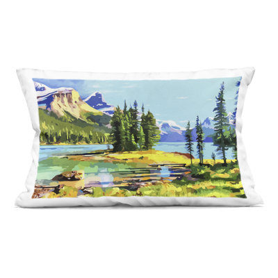 Coussin décoratif Alpine Mountain Solitude, imprimé par John Jaster