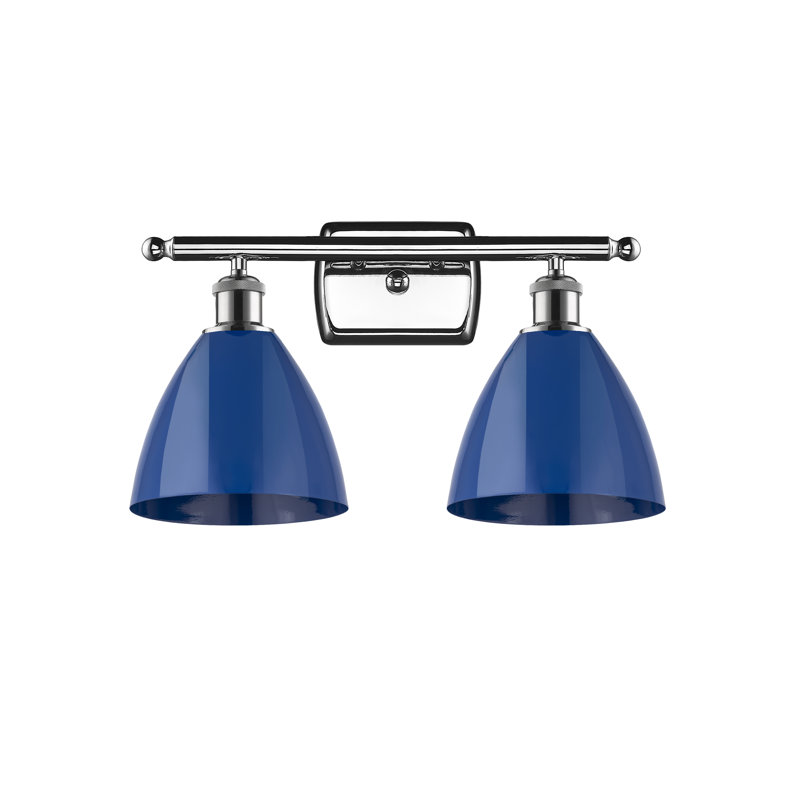 Amylee 2 - Light Dimmable Vanity Light, Blue, Polished Chrome