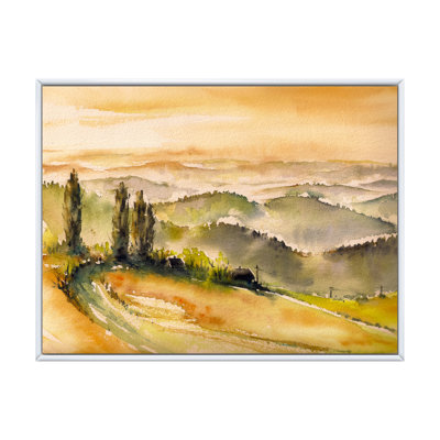 " Vintage Landscape With Vineyards "