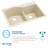 Quartz Luxe 33" L x 22" W Double Basin Drop-in Kitchen Sink-18959077