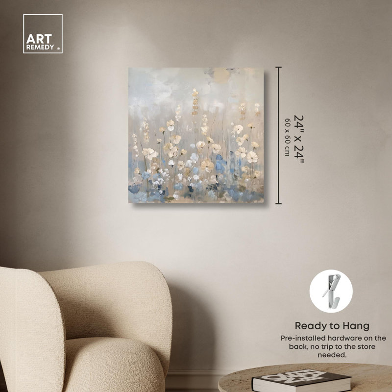 «Luminescent Meadow Canvas Farmhouse» par Art Remedy, Toile tendue, H 24 po x l 24 po x P 1,5 po