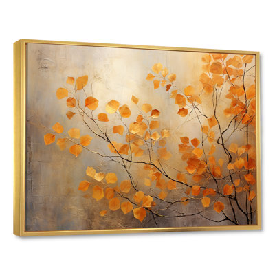 Golden Autumn Forest Harmony - impressions sur toile de forêt