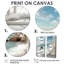 «Coastal Crystal Silence Windows Landscape - Coastal Windows», art mural encadré blanc 2 pièces-1149025399-1149025394-1149025384