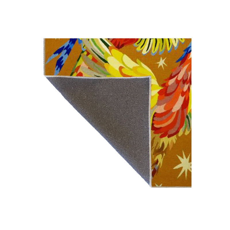 Tapis décoratif moderne orange, Sous-tapis rectangulaire 5 pi 1 po x 7 pi 7 po inc
