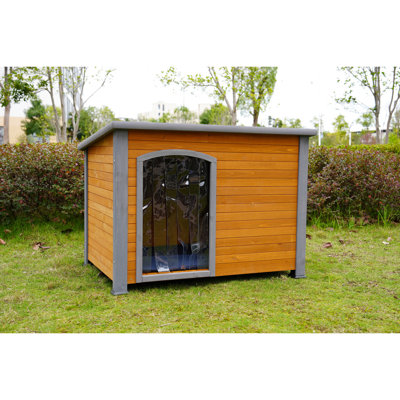 45" Large Dog House - Solid Wood, Waterproof, Heat Insulation In Winter For Days Preservation, Easy To Clean