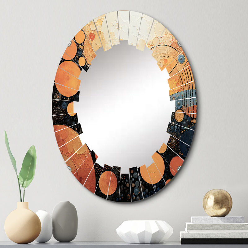 Enschede - Miroir mural moderne ovale, 30 po x 20 po