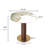33.5" Contemporary 2 - Person Dining Table with Windmill Shape Wooden Pedestal Leg & Gold Base for Small Space-815892162