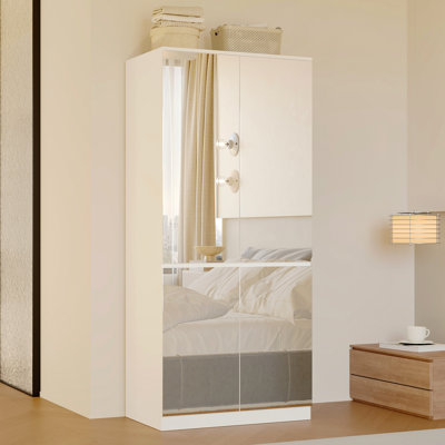 Modern Wardrobe With Mirrored Door Panels