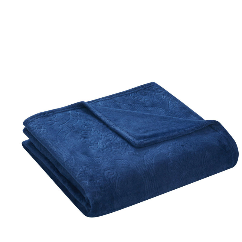 Jeté en molleton ultra doux, Marine