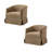 Upholstered Swivel Barrel Accent Chair with Wood Frame-394980532-377004746