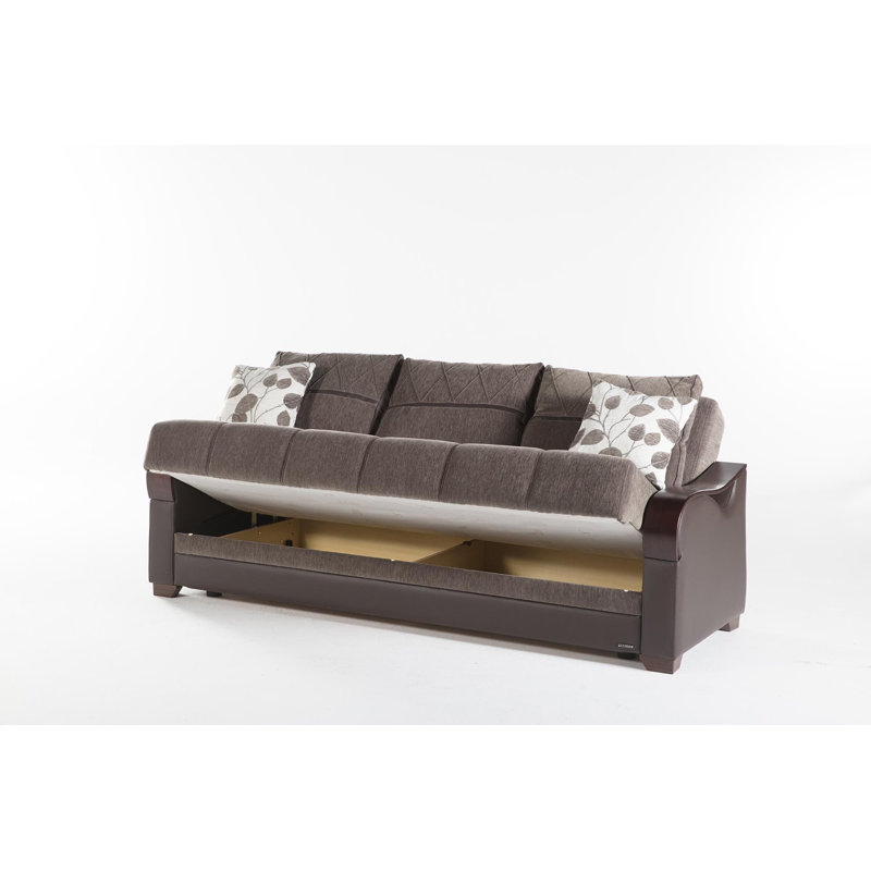 Selry Upholstered 86.2'' Sleeper Sofa, Armani Brown