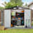 8 Ft. W X 6 Ft. D Metal Storage Shed With Metal Base Frame Kit