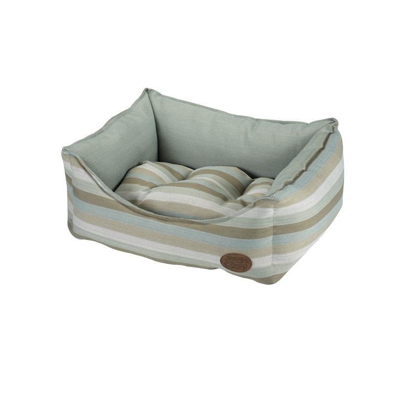 Striped Polyester Pet Bed, 53.34cm W x 53.34cm D