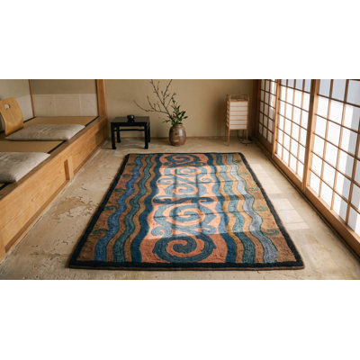 Tapis crocheté en laine des années 1930