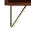 Élégante table de chevet l 19,1 po en noyer Kershaw - Design contemporain élégant avec tiroir sculpté et laiton-1008557039