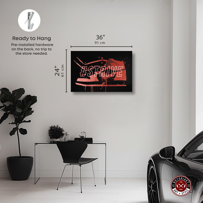 Red Strive Sneaker Canvas Art Print, 24" x 36"