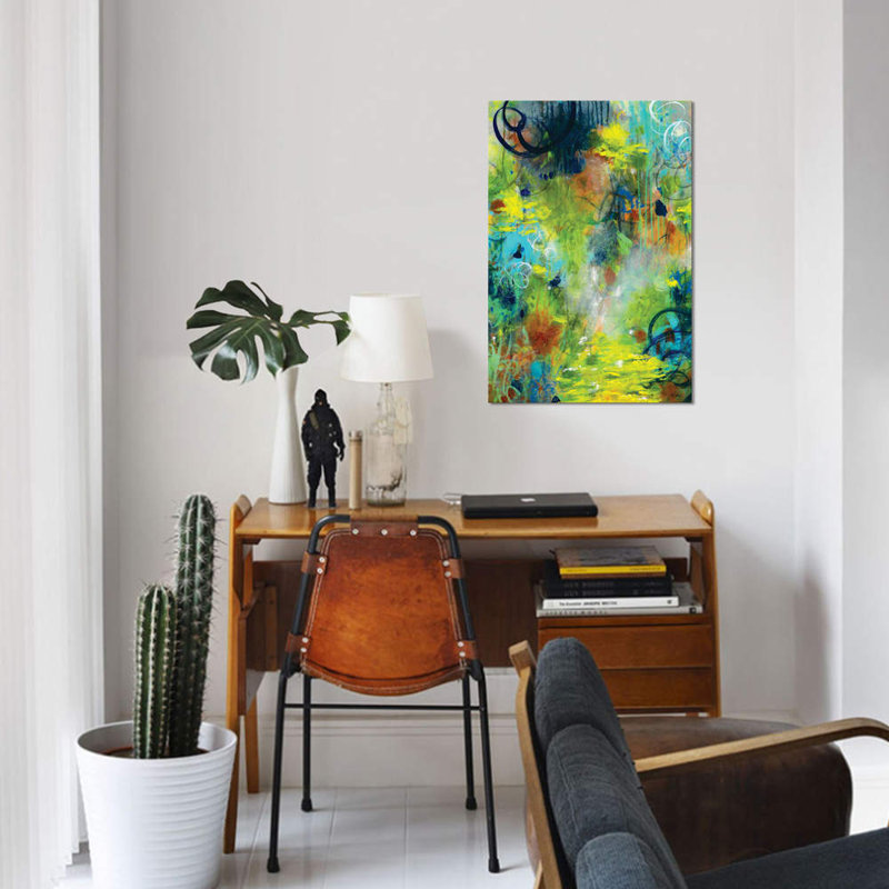 « calling », impression sur toile, H 18 po x l 12 po x P 1,5 po, Toile tendue, Pas de tapis