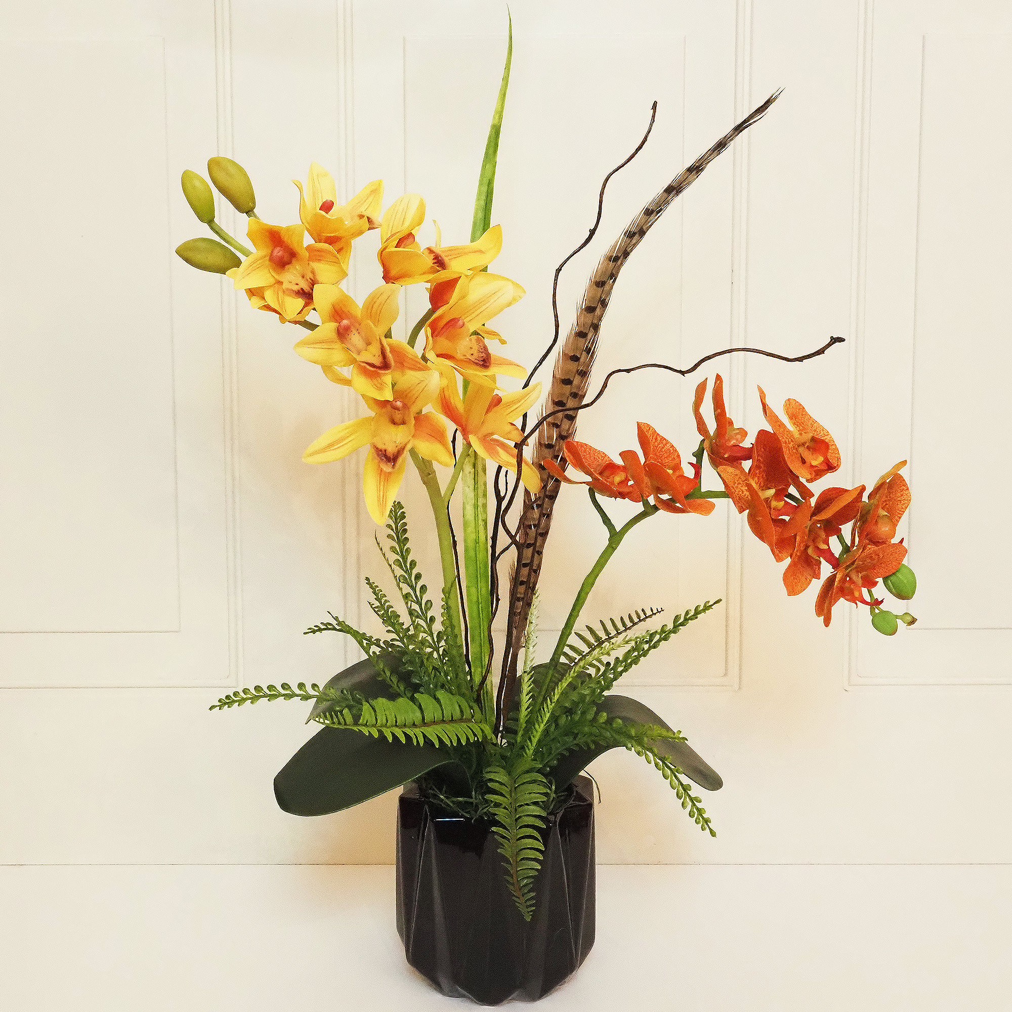 Primrue Orchid Floral Arrangements in Vase | Wayfair