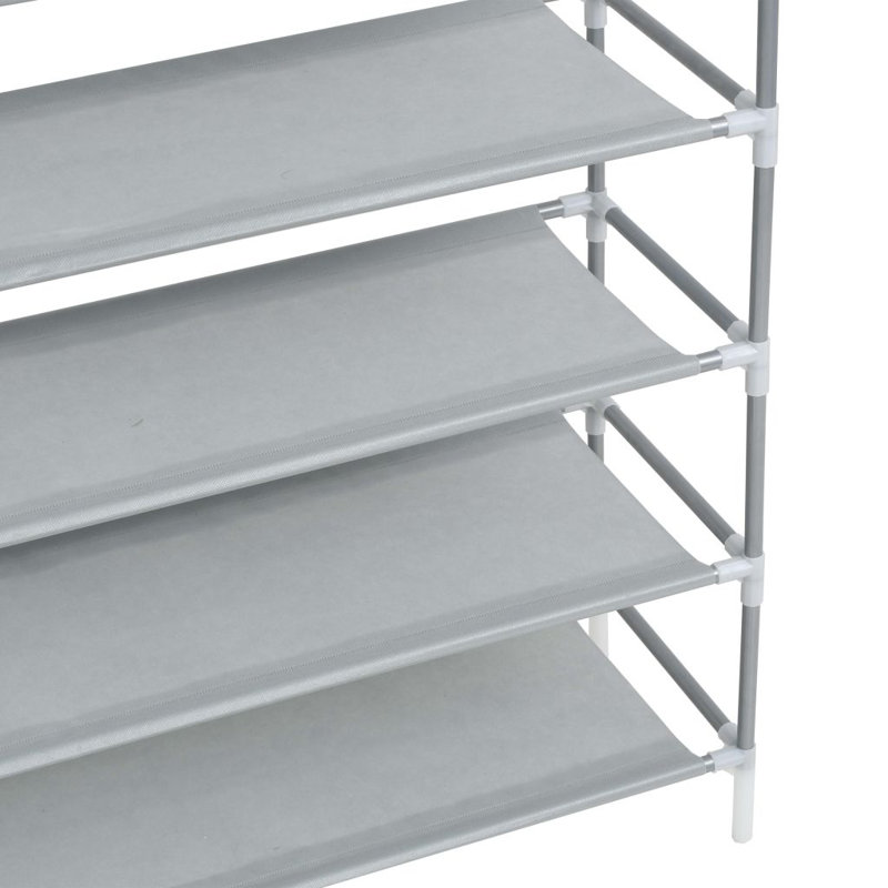 40 Pair Flip Down Shoe Storage, Silver