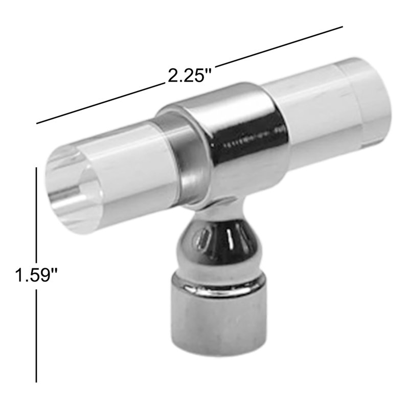 Chiaro 2 1/4 Length Bar Knob, Polished Chrome