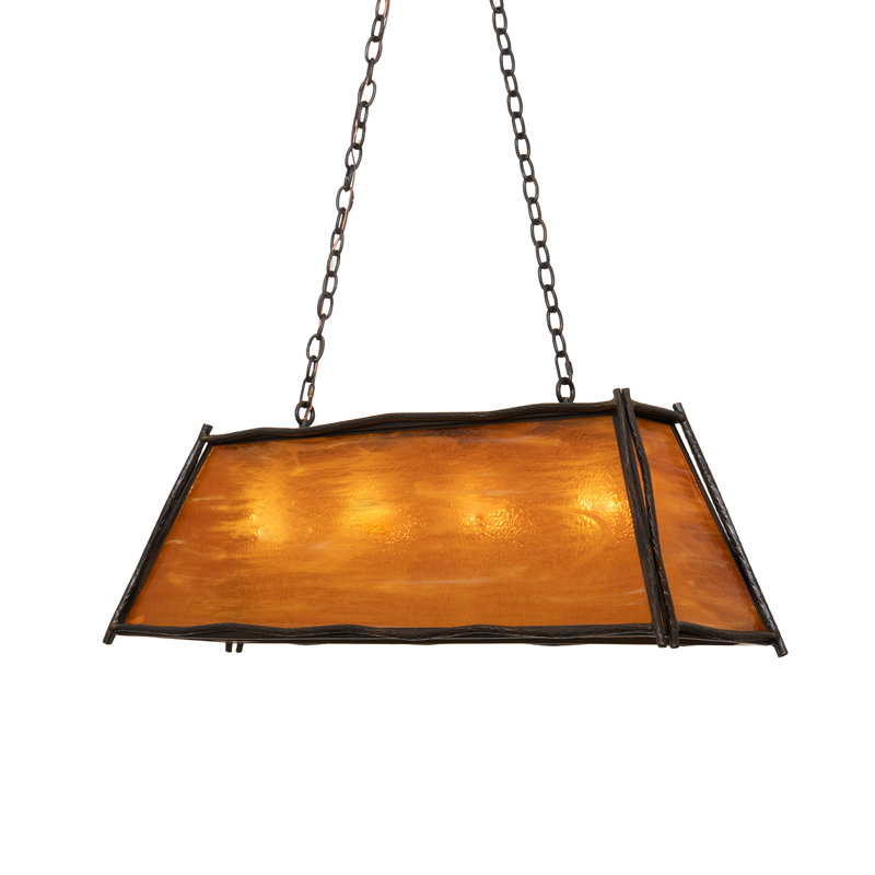 Luminaire suspendu pour table de billard 4 lumières Oblong