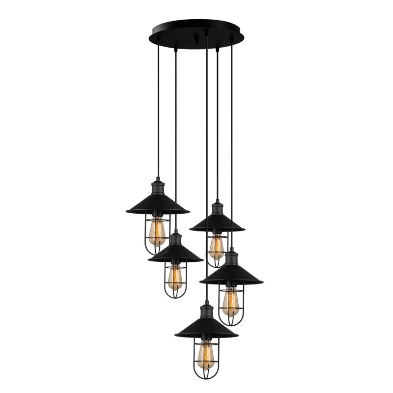 Luminaire suspendu conique à 5 lumières Eastwood