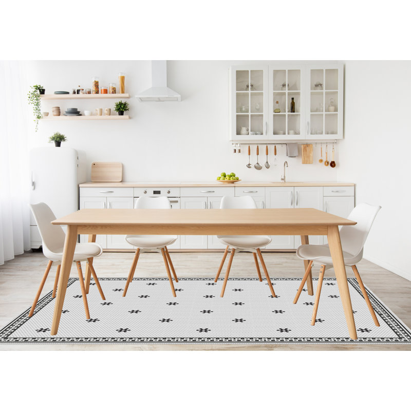 Buyse Vinyl Machine Printed Area Rug, Rectangle 4'4.4" x 6'6.7"