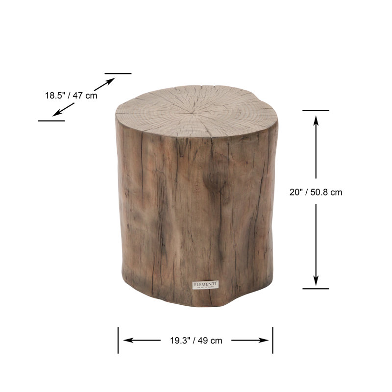 DAINTREE Side Table End Table 49 x 47 x 50.8 cm, Red 