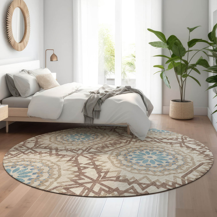 Premium Machine Washable Cerrito Khaki Rug