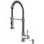 Robinet de cuisine de H 19 po avec pulvérisateur rétractable à deux fonctions Edison-4032879-28294596