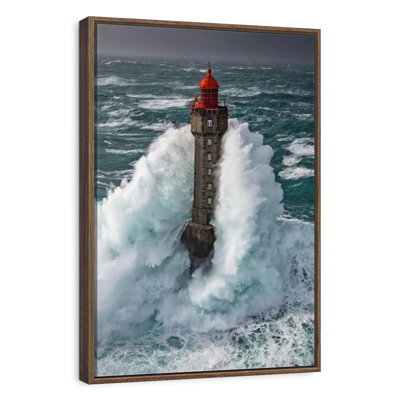Storm At La Jument Lighthouse