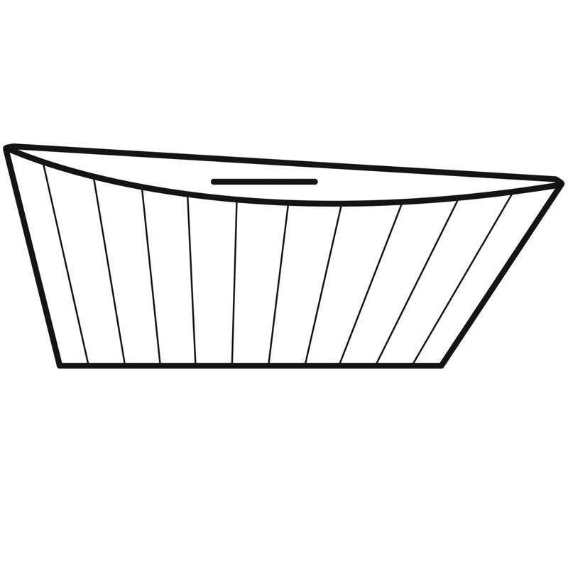 Couture 65.5'' L Freestanding Soaking Bathtub, Matte/Glossy White, Satin Brass
