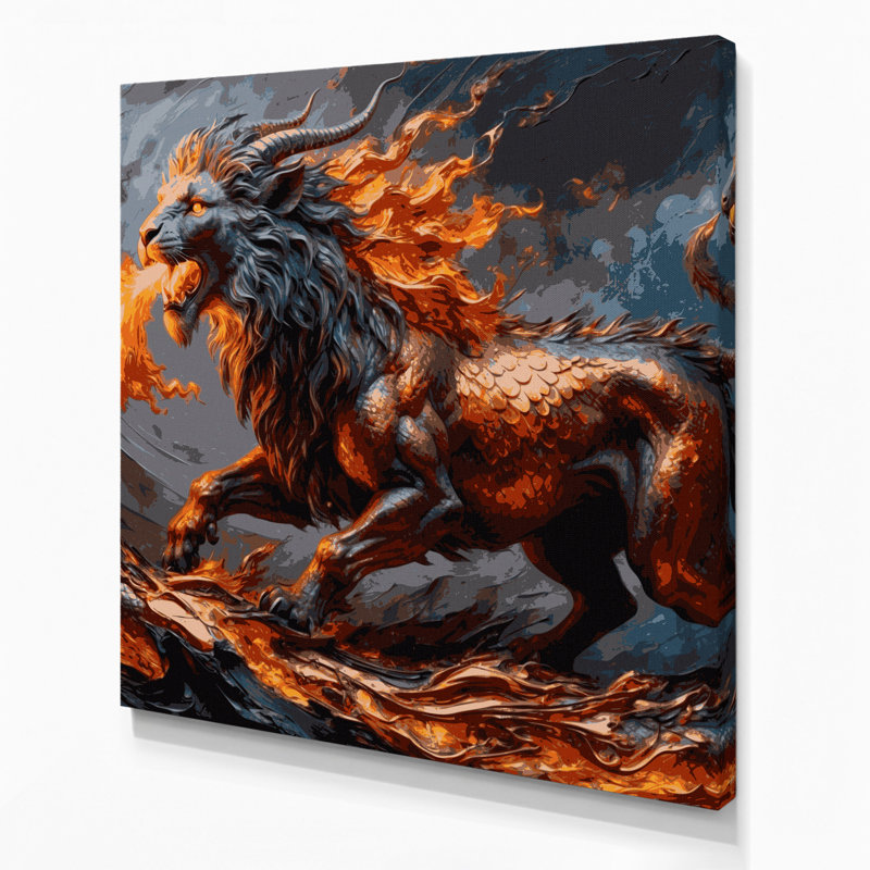 Art mural sur toile brune Sci Fi Chimera, H 12 po x l 12 po
