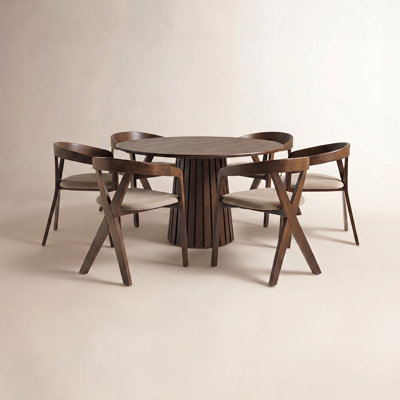 Greco 6 - Person Pedestal Dining Set