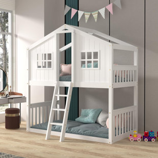 Posell Twin over Twin Standard Bunk Bed by Harriet Bee
