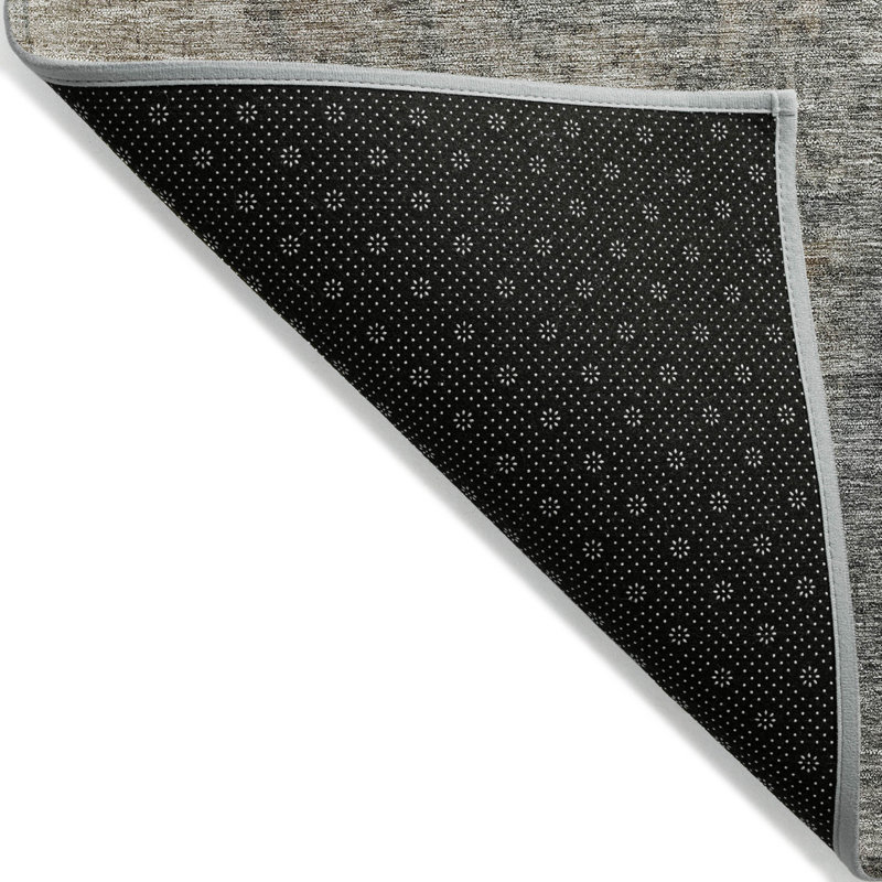 Tapis extérieur lavable noir et beige abstrait 10 pi x 14 pi café