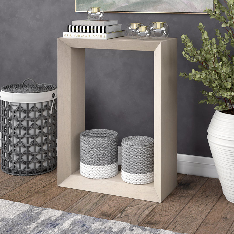 Calaysia Console Table, 76.2cm H x 55.9cm W x 25.4cm D, Alder White