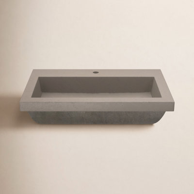 NativeStone Trough Concrete Drop-In Sink