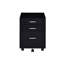 Armoire noire et finition, 3 tiroirs, étagère à 4 niveaux, armoire de rangement avec panneaux de particules,