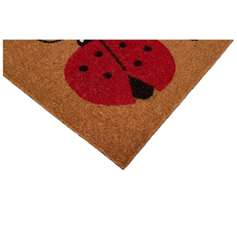 Paillasson coccinelle 17 po x 29 po, Rectangle 1 pi 5 po x 2 pi 5 po