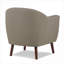 Fauteuil d'appoint Mid-Century, revêtement en tissu beige neutre, capitonné avec des pieds en bois massif espresso pour le salon-1599630943