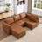 5-Piece Modern Upholstered Sectional Sofa-1334258794-1334258795