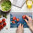 Ambesonne Digital Tempered Glass Cutting Board Future Effect Navy Lavender