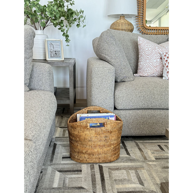 Everard Rattan Free Standing Magazine Rack