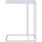 Modern C-Shaped Sofa Side Table With Tempered Glass Top And Chrome Metal Frame - Space-Saving Design For Living Room And Compact Areas