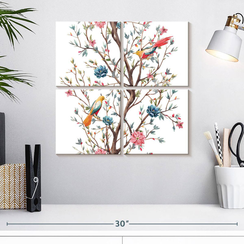 Brampt Birds On Tree, 18" H x 18" W