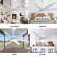 Ariella - Eight Blade Ceiling Fan - Integrated LED - Matte Black Finish - Matte White Blades-238019795-238019756