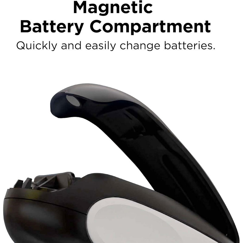 Compact Black and White Electric Can Opener